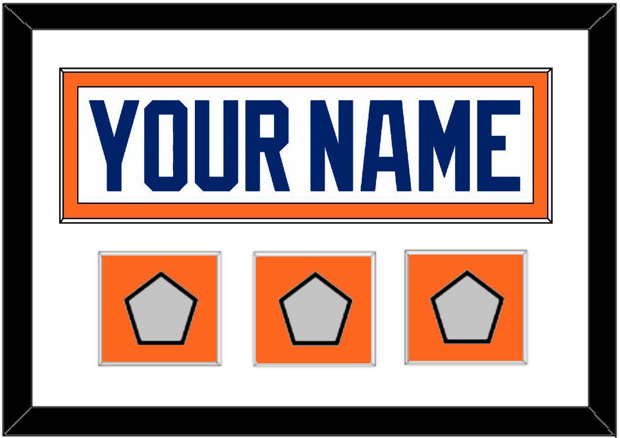 Edmonton Nameplate & 3 Stanley Cup Champions Patches - Home White (1981-1994) - Essential Tier 1