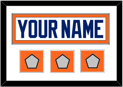 Edmonton Nameplate & 3 Stanley Cup Champions Patches - Home White (1981-1994) - Essential Tier 1
