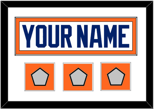 Edmonton Nameplate & 3 Stanley Cup Champions Patches - Home White (1981-1994) - Essential Tier 1