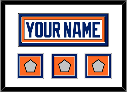 Edmonton Nameplate & 3 Stanley Cup Champions Patches - Home White (1981-1994) - Signature Tier 1