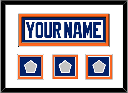 Edmonton Nameplate & 3 Stanley Cup Champions Patches - Home White (1981-1994) - Signature Tier 2