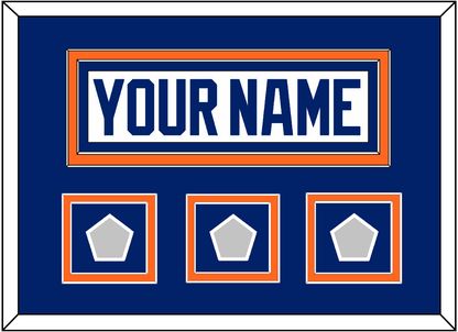 Edmonton Nameplate & 3 Stanley Cup Champions Patches - Home White (1981-1994) - Signature Tier 3