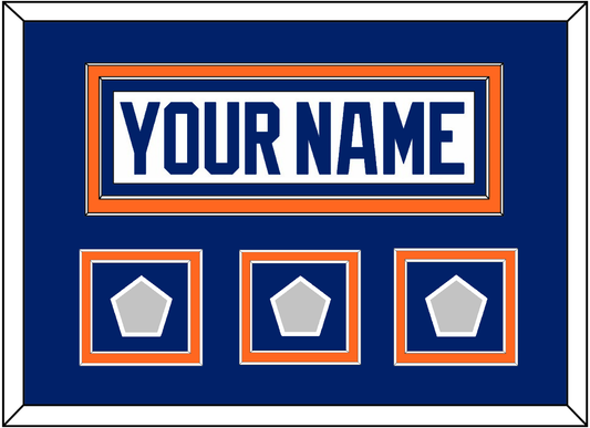 Edmonton Nameplate & 3 Stanley Cup Champions Patches - Home White (1981-1994) - Signature Tier 3