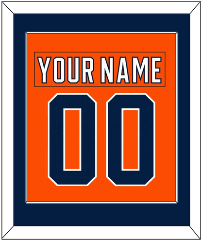 Edmonton Nameplate & Number (Back) Combined - Home Orange (2017-2022) - Essential Tier 2