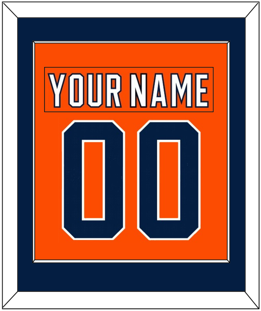 Edmonton Nameplate & Number (Back) Combined - Home Orange (2017-2022) - Essential Tier 2