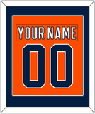 Edmonton Nameplate & Number (Back) Combined - Home Orange (2017-2022) - Single Mat 2