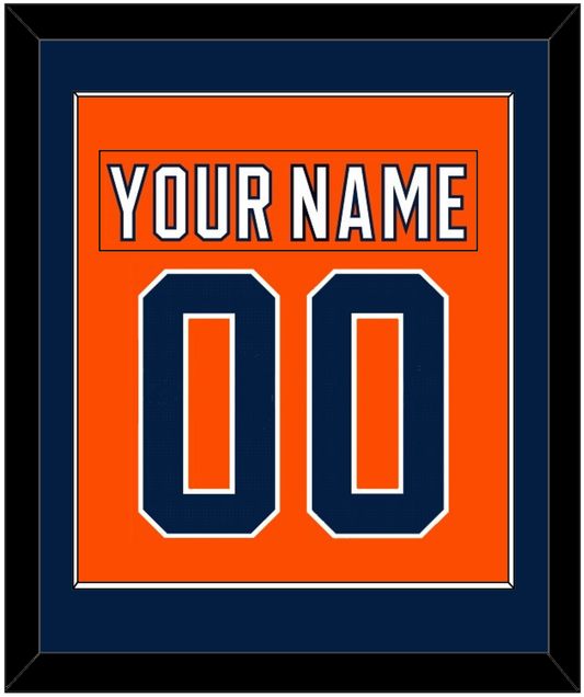 Edmonton Nameplate & Number (Back) Combined - Home Orange (2017-2022) - Essential Tier 2