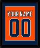 Edmonton Nameplate & Number (Back) Combined - Home Orange (2017-2022) - Single Mat 2