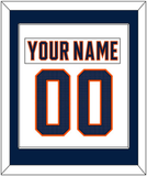 Edmonton Nameplate & Number (Back) Combined - Road White (2017-2022) - Single Mat 1