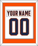 Edmonton Nameplate & Number (Back) Combined - Road White (2017-2022) - Single Mat 2