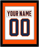 Edmonton Nameplate & Number (Back) Combined - Road White (2017-2022) - Single Mat 2