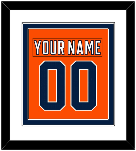 Edmonton Nameplate & Number (Back) Combined - Home Orange (2017-2022) - Signature Tier 1
