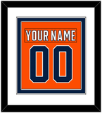 Edmonton Nameplate & Number (Back) Combined - Home Orange (2017-2022) - Double Mat 1
