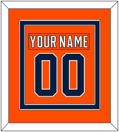 Edmonton Nameplate & Number (Back) Combined - Home Orange (2017-2022) - Signature Tier 2