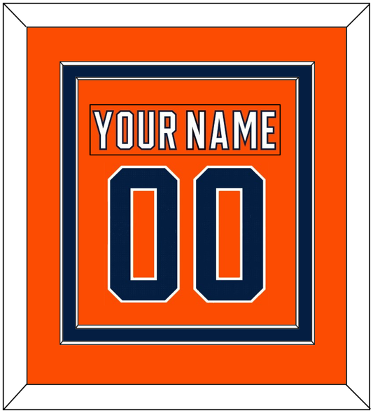 Edmonton Nameplate & Number (Back) Combined - Home Orange (2017-2022) - Signature Tier 2