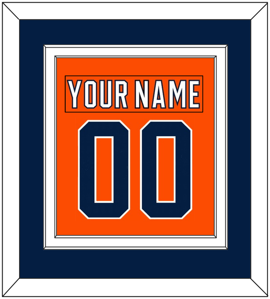 Edmonton Nameplate & Number (Back) Combined - Home Orange (2017-2022) - Signature Tier 3