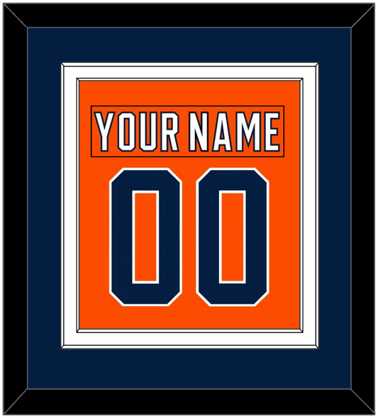 Edmonton Nameplate & Number (Back) Combined - Home Orange (2017-2022) - Signature Tier 3