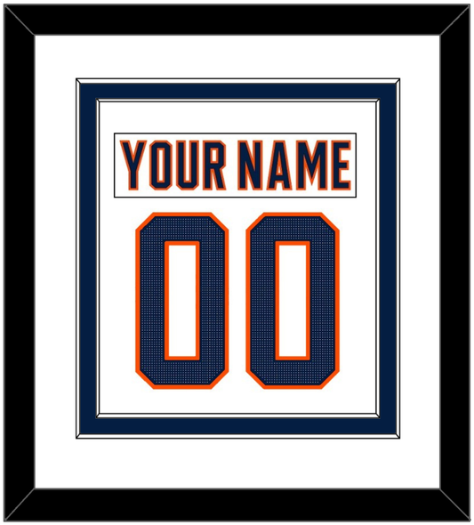 Edmonton Nameplate & Number (Back) Combined - Road White (2017-2022) - Signature Tier 1