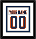 Edmonton Nameplate & Number (Back) Combined - Road White (2017-2022) - Double Mat 1