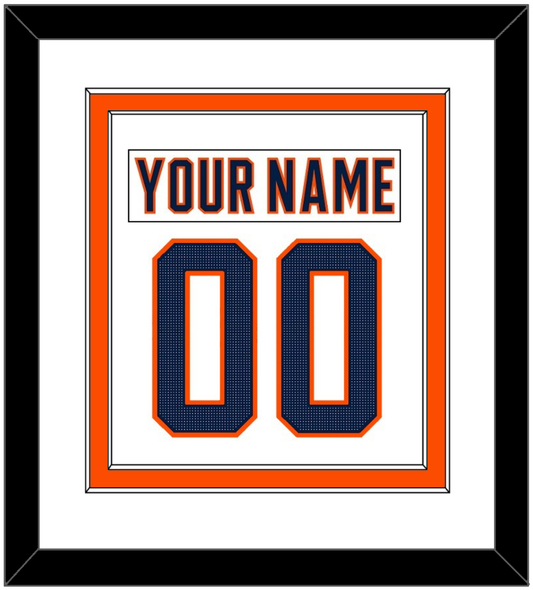 Edmonton Nameplate & Number (Back) Combined - Road White (2017-2022) - Signature Tier 2