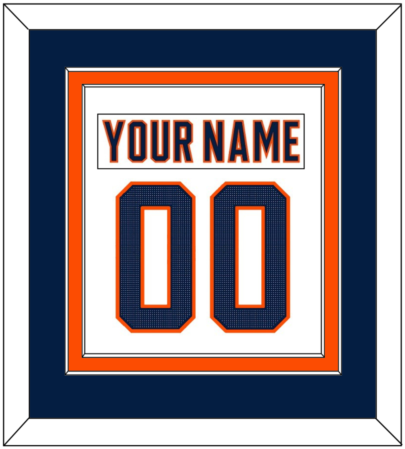 Edmonton Nameplate & Number (Back) Combined - Road White (2017-2022) - Signature Tier 3