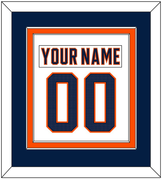 Edmonton Nameplate & Number (Back) Combined - Road White (2017-2022) - Signature Tier 3