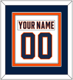Edmonton Nameplate & Number (Back) Combined - Road White (2017-2022) - Double Mat 3