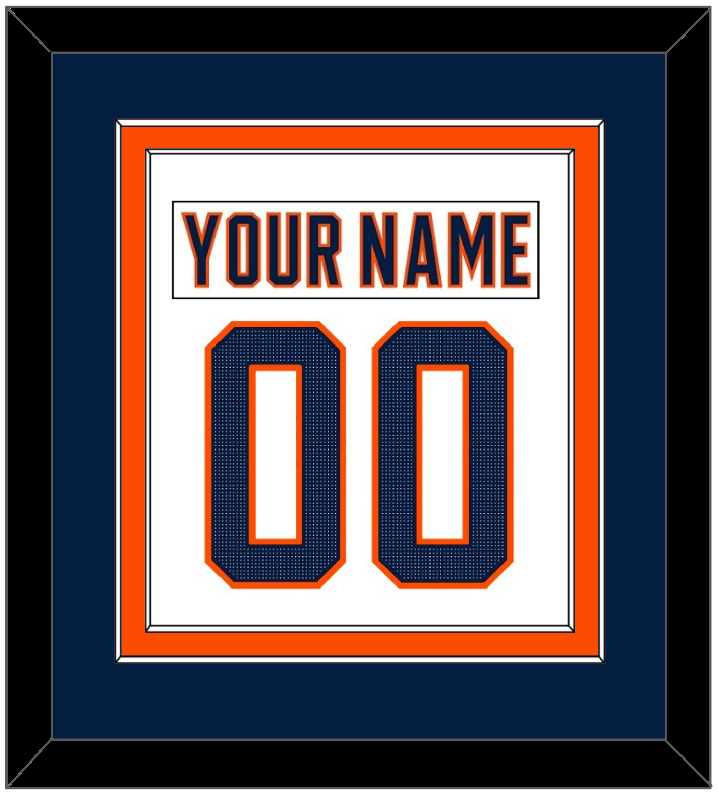 Edmonton Nameplate & Number (Back) Combined - Road White (2017-2022) - Signature Tier 3