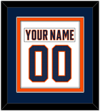 Edmonton Nameplate & Number (Back) Combined - Road White (2017-2022) - Double Mat 3