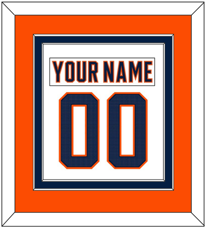 Edmonton Nameplate & Number (Back) Combined - Road White (2017-2022) - Signature Tier 4