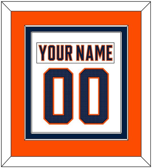 Edmonton Nameplate & Number (Back) Combined - Road White (2017-2022) - Signature Tier 4