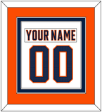 Edmonton Nameplate & Number (Back) Combined - Road White (2017-2022) - Double Mat 4