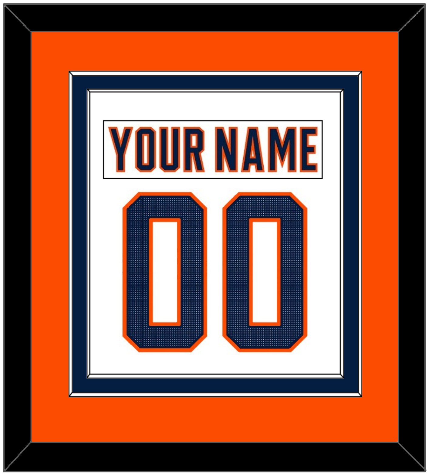 Edmonton Nameplate & Number (Back) Combined - Road White (2017-2022) - Signature Tier 4