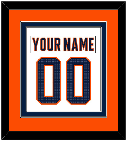 Edmonton Nameplate & Number (Back) Combined - Road White (2017-2022) - Signature Tier 4