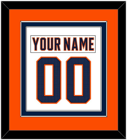 Edmonton Nameplate & Number (Back) Combined - Road White (2017-2022) - Signature Tier 4