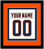 Edmonton Nameplate & Number (Back) Combined - Road White (2017-2022) - Double Mat 4