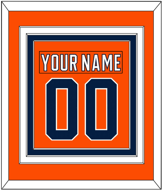 Edmonton Nameplate & Number (Back) Combined - Home Orange (2017-2022) - Premier Tier 2