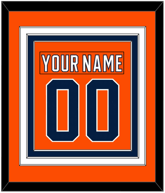 Edmonton Nameplate & Number (Back) Combined - Home Orange (2017-2022) - Premier Tier 2