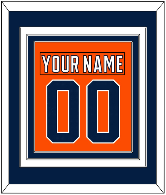 Edmonton Nameplate & Number (Back) Combined - Home Orange (2017-2022) - Premier Tier 3