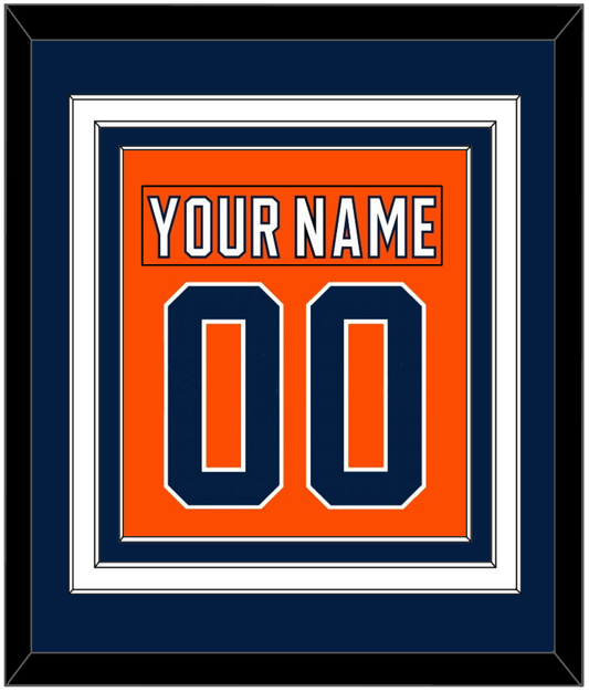 Edmonton Nameplate & Number (Back) Combined - Home Orange (2017-2022) - Premier Tier 3