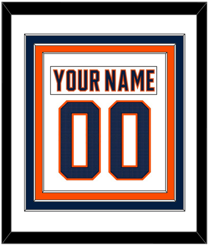 Edmonton Nameplate & Number (Back) Combined - Road White (2017-2022) - Premier Tier 1