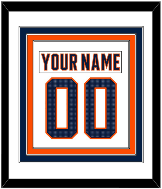 Edmonton Nameplate & Number (Back) Combined - Road White (2017-2022) - Premier Tier 1