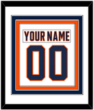 Edmonton Nameplate & Number (Back) Combined - Road White (2017-2022) - Triple Mat 1