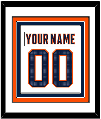 Edmonton Nameplate & Number (Back) Combined - Road White (2017-2022) - Premier Tier 2