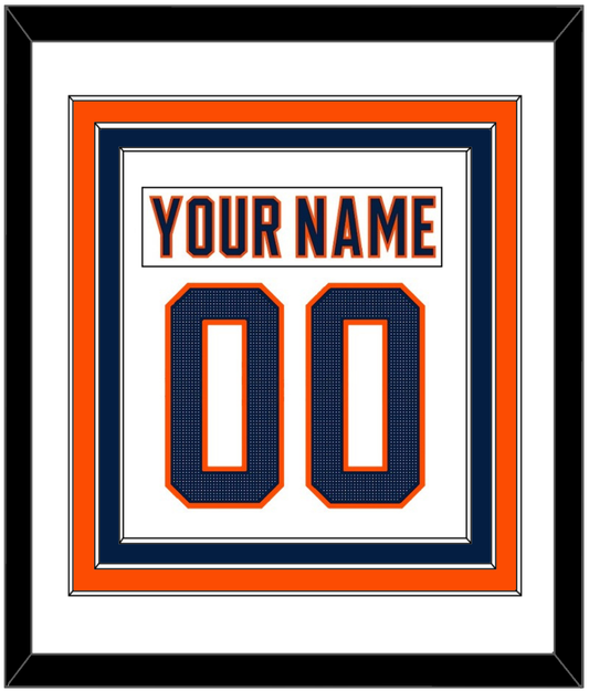 Edmonton Nameplate & Number (Back) Combined - Road White (2017-2022) - Premier Tier 2