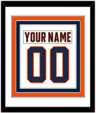Edmonton Nameplate & Number (Back) Combined - Road White (2017-2022) - Triple Mat 2