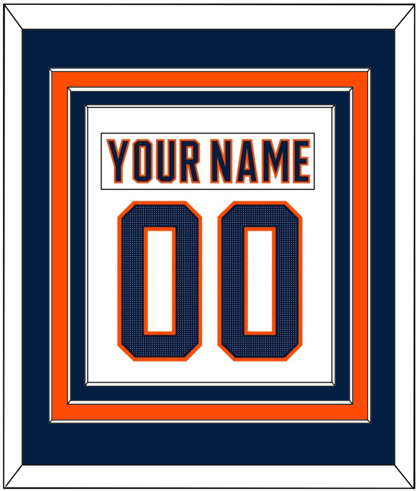 Edmonton Nameplate & Number (Back) Combined - Road White (2017-2022) - Premier Tier 3