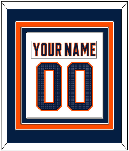 Edmonton Nameplate & Number (Back) Combined - Road White (2017-2022) - Premier Tier 3