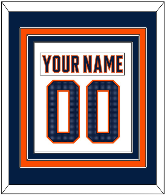 Edmonton Nameplate & Number (Back) Combined - Road White (2017-2022) - Premier Tier 3