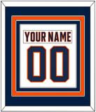Edmonton Nameplate & Number (Back) Combined - Road White (2017-2022) - Triple Mat 3